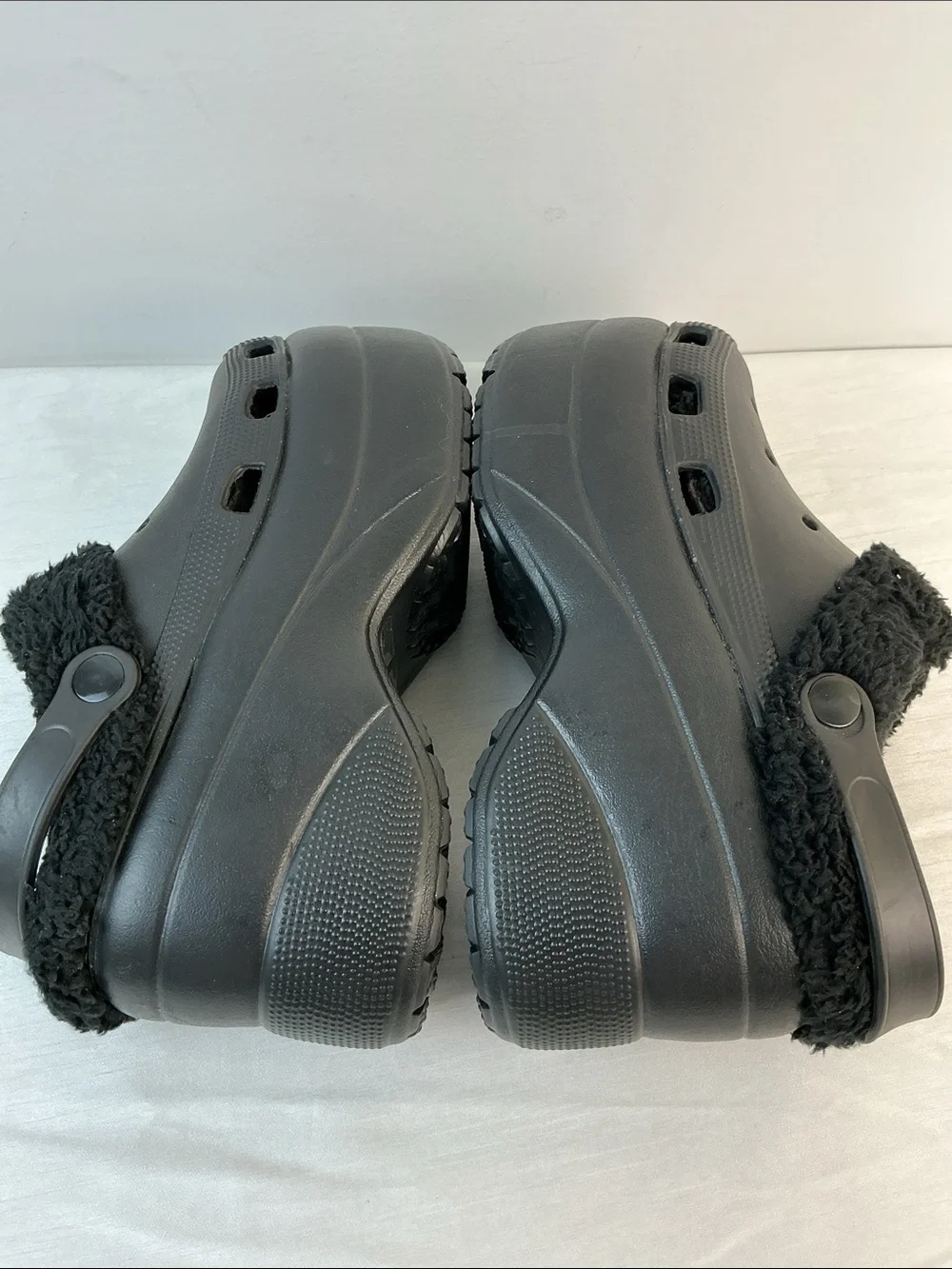 Cape Robbin Black Platform Mules crocs style